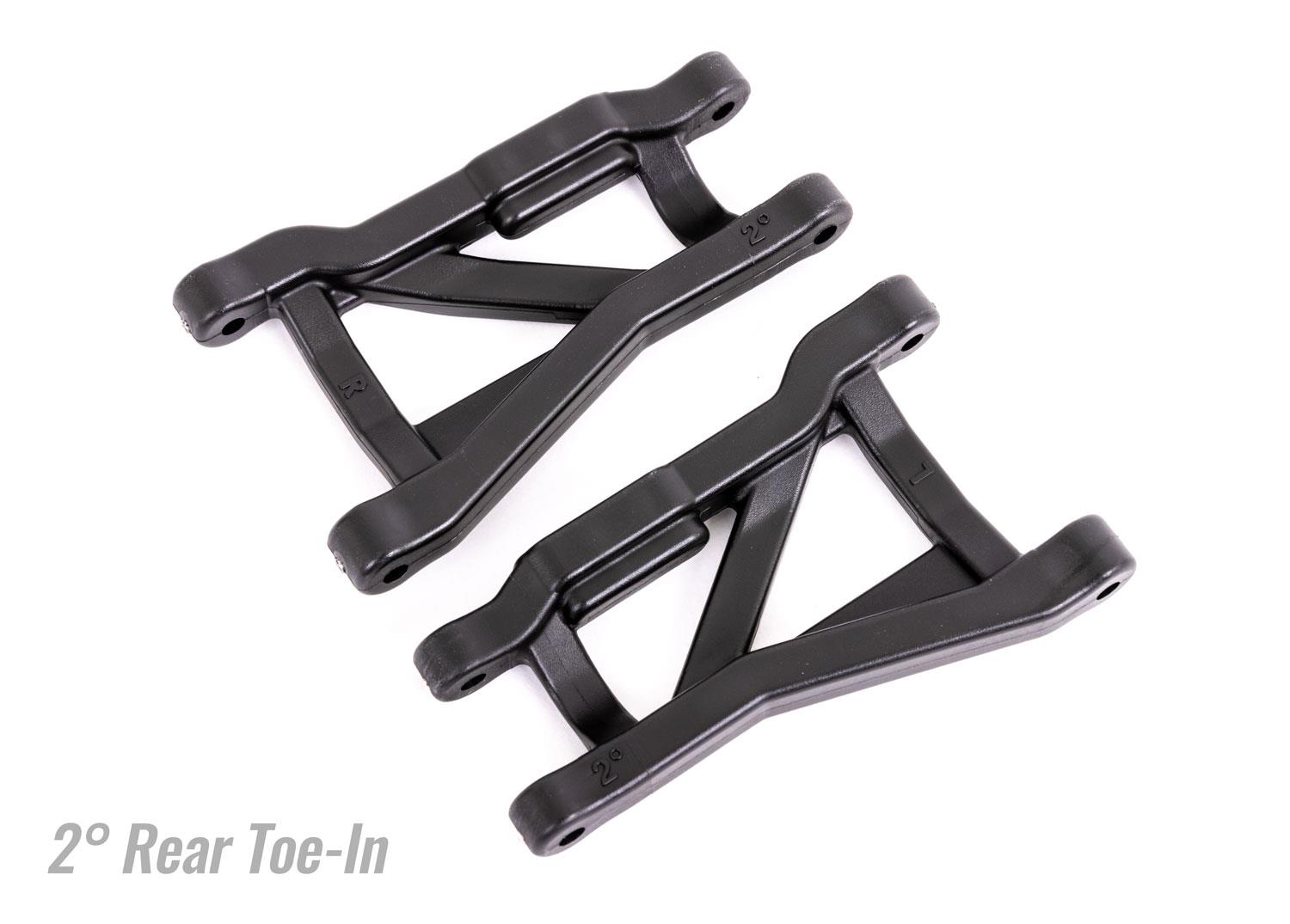 Traxxas Suspension arms black rear (left & right) heavy duty 2° toe angle (2)