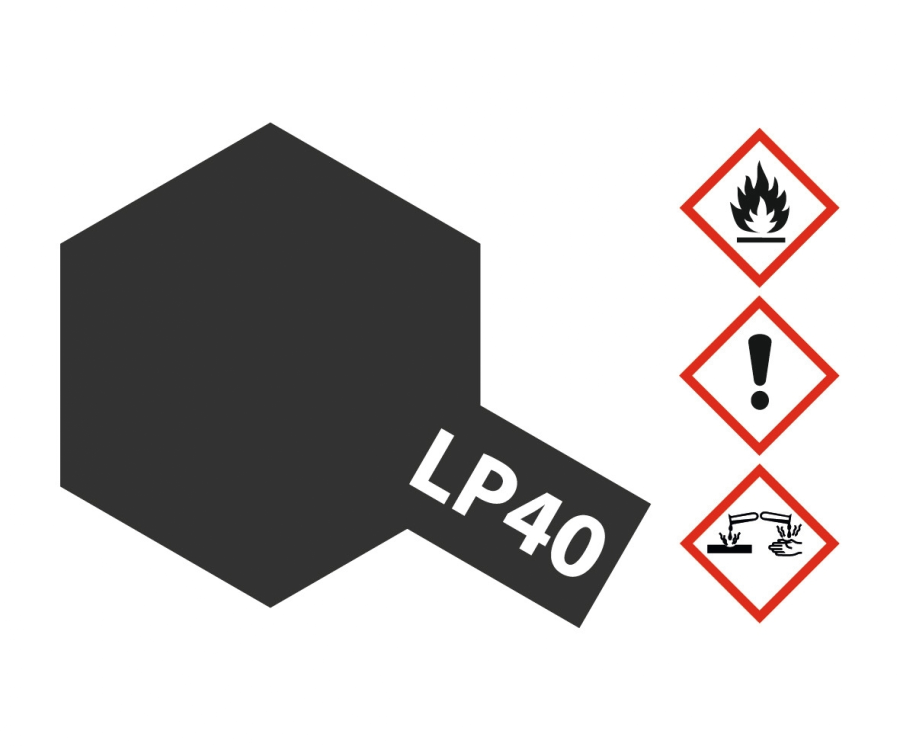 LP40 Potje Metallic Black brillant 10ml Tamiya
