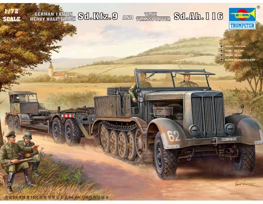 Trumpeter German Sd.Kfz.9 (18t) Half-Track & Sd.Ah.116 Trailer 1/72