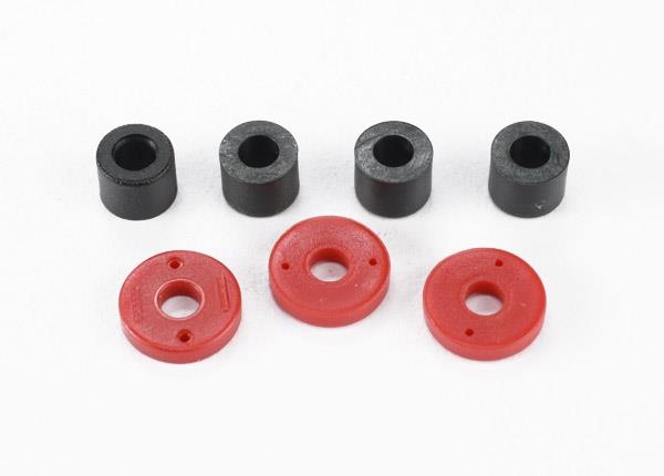 Traxxas Piston damper (2x0.5mm hole red) (4)/ travel limiters (4)