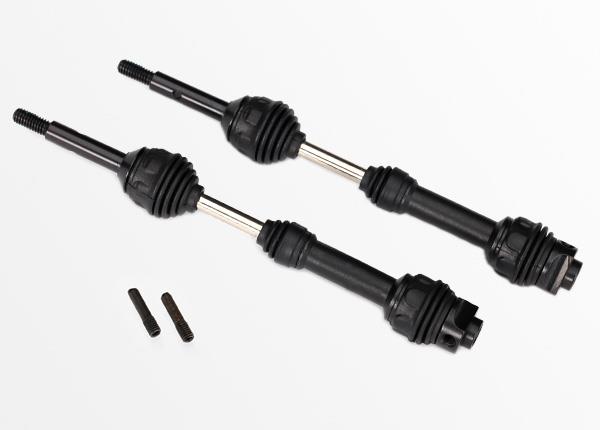 Traxxas Driveshafts, rear, steel-spline constant-velocity (complete assembly) (2)
