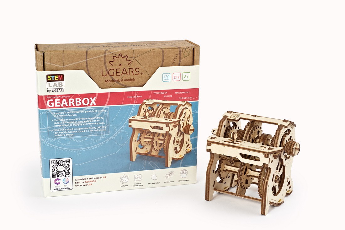 U-Gears Stem Lab Gearbox mechanisch houten bouwpakket