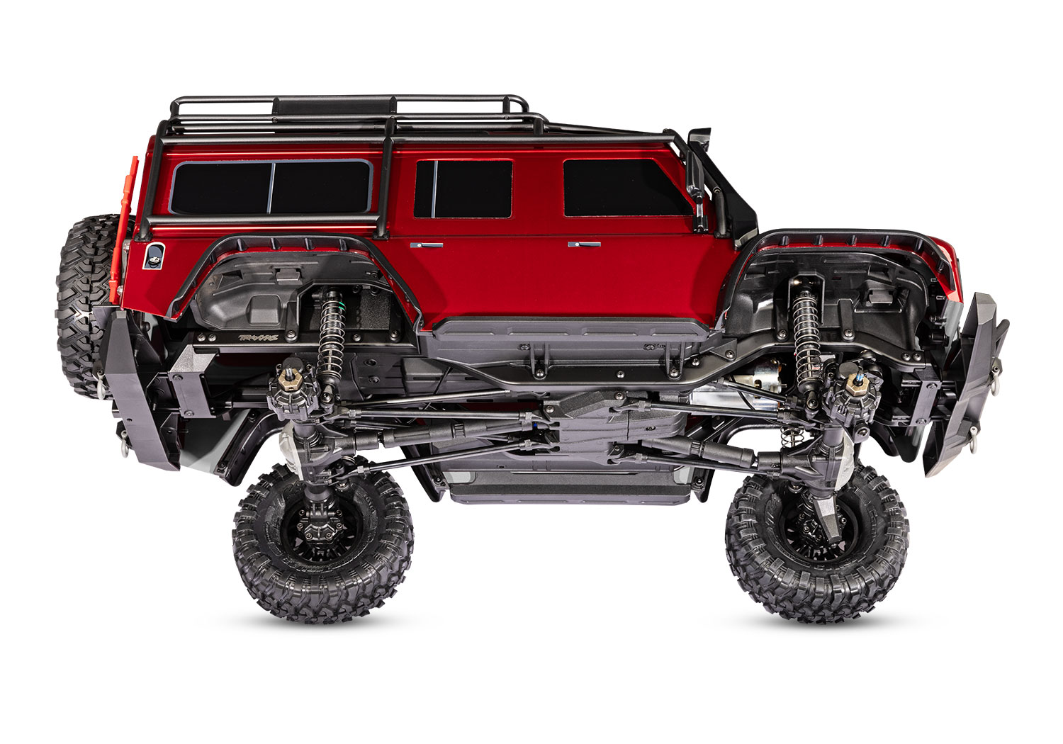Traxxas Land Rover Defender TRX-4 4WD Scale and Trail  Crawler Fully-Assembled 1/10 Clipless Red