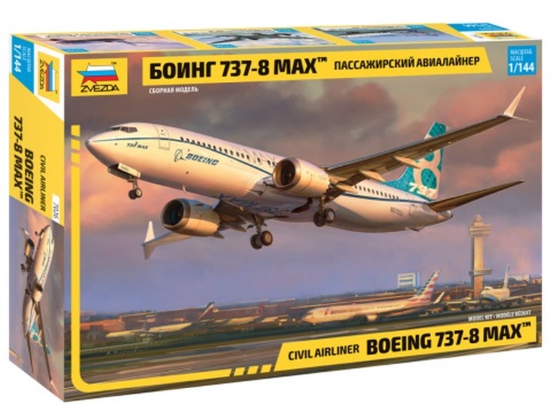Zvezda Civil Airliner Boeing 737-8 MAX 1/144