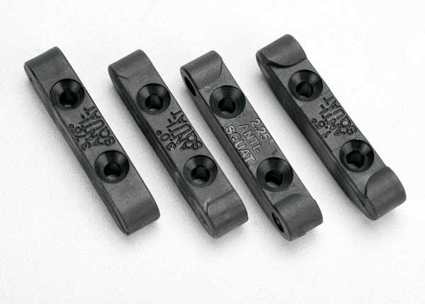 Traxxas Mounts, suspension pin (rear anti-squat blocks) (1.5, 2.25, 3.0 & 3.75 degree) (1 each)
