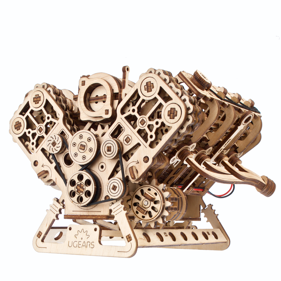U-Gears V8 Motor mechanisch houten bouwpakket
