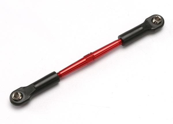 Traxxas Turnbuckle, aluminum (red-anodized), front toe link, 61mm (1) (assembled with rod ends and hollow balls)(see part 5539X for complete set of Jato® aluminum turnbuckles)