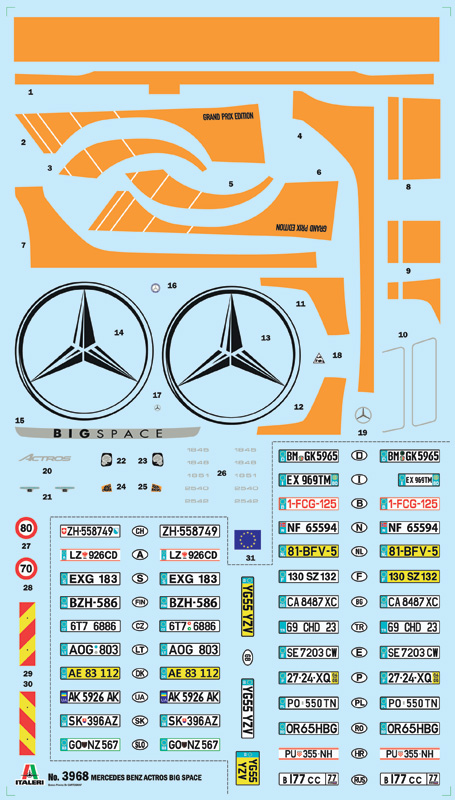 Italeri MB Actros MP4 Big Space Grand Prix Edition 1/24