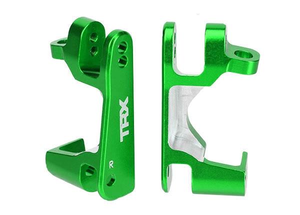 Traxxas Caster blocks (c-hubs) aluminum left & right (green-anodized), left & right