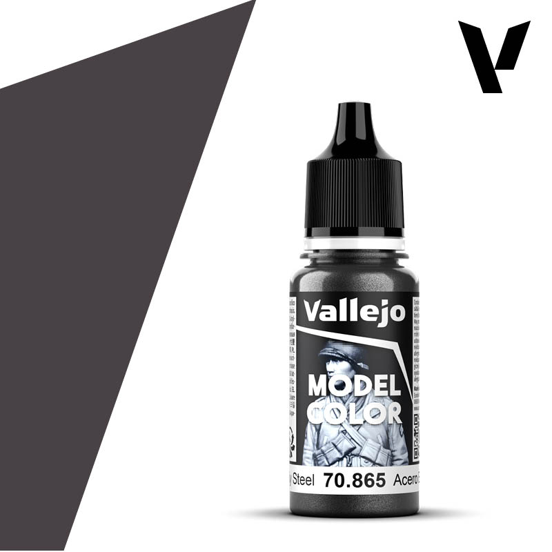 70865 Vallejo Oily Steel Metallic Model Color 18ml