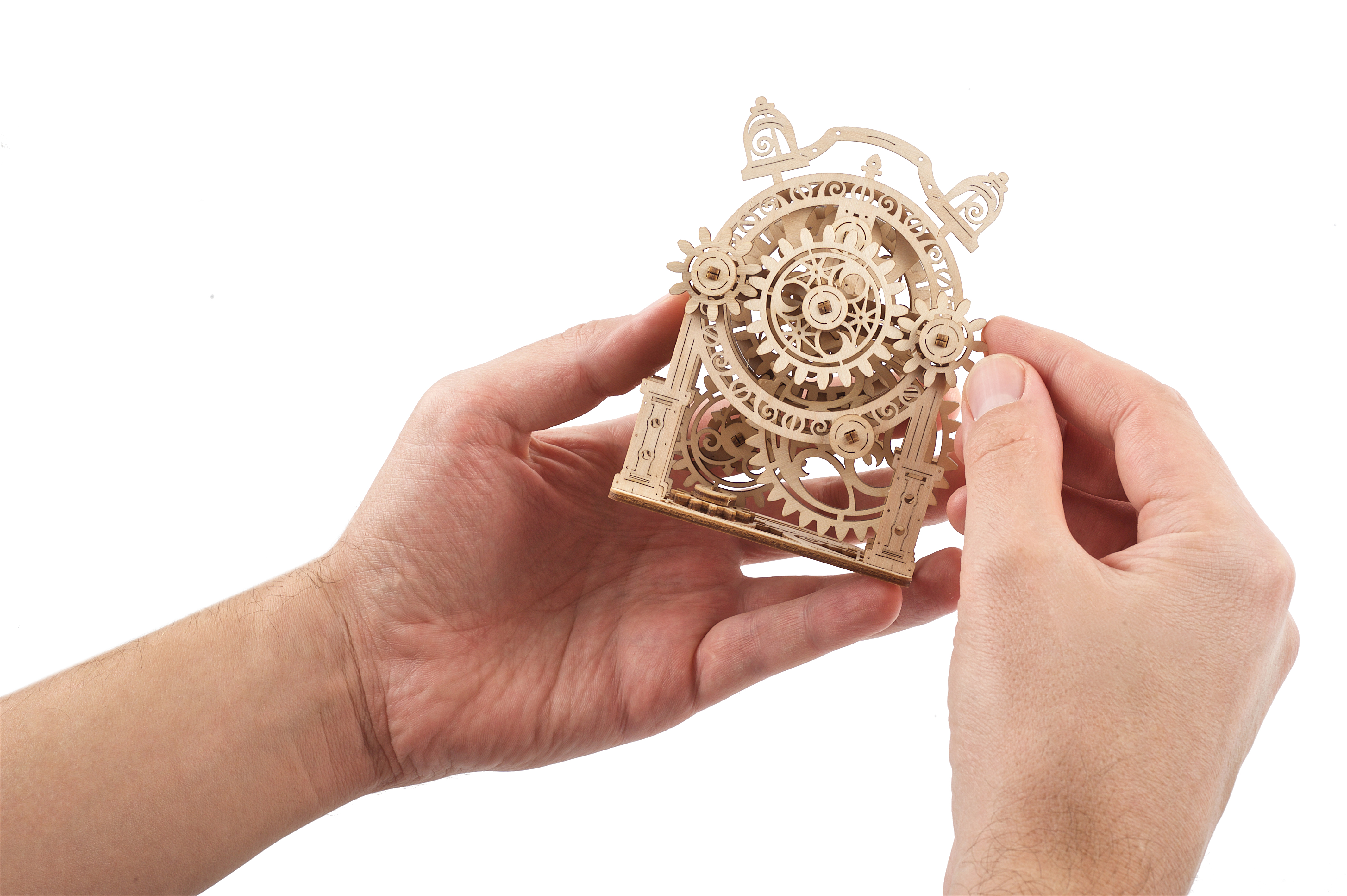 U-Gears  Vintage Wekker mechanisch houten bouwpakket