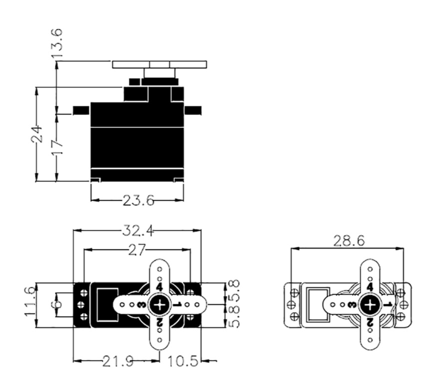 Hitec HS-65HB Mighty Feather Analog Servo