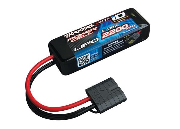 Traxxas Power Cell LiPo Accu 2200mAh 7.4V 2S 25C all 1/16 models ID connector