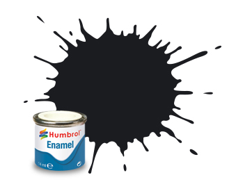 201 Black enamel metallic 14ml Humbrol
