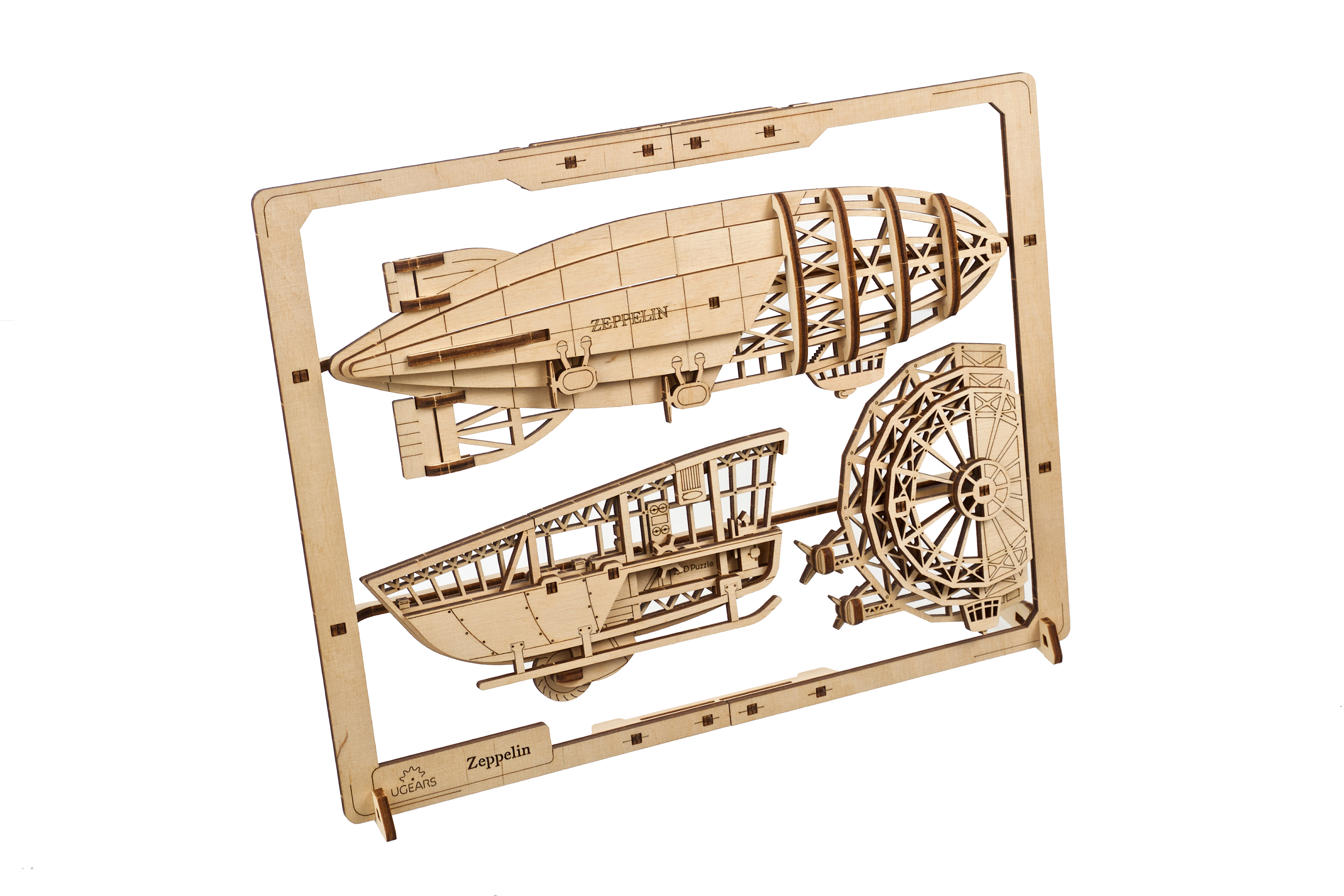 U-Gears 2.5D Puzzle Zeppelin mechanisch houten bouwpakket