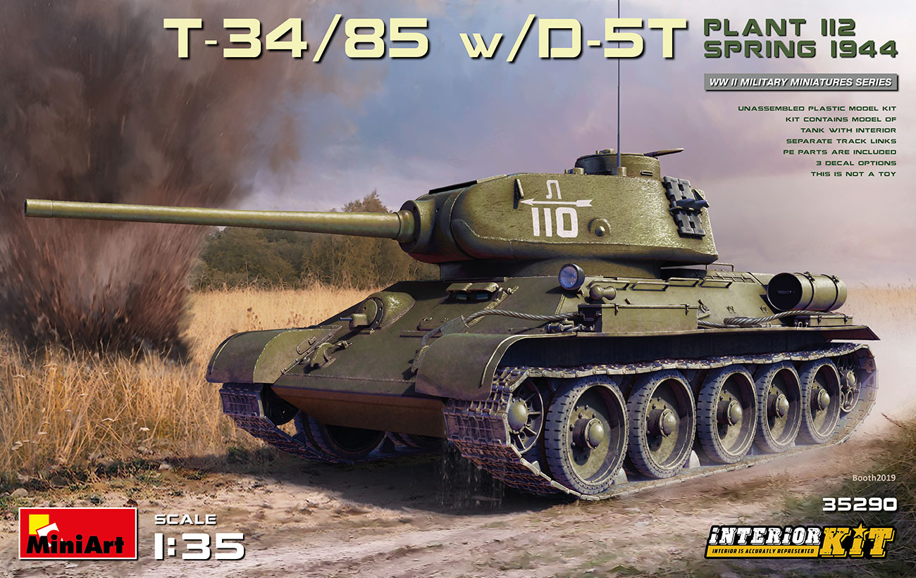 MiniArt T34/85 w/D-5T.Plant 112. Spring 1944 Interior Kit 1/35