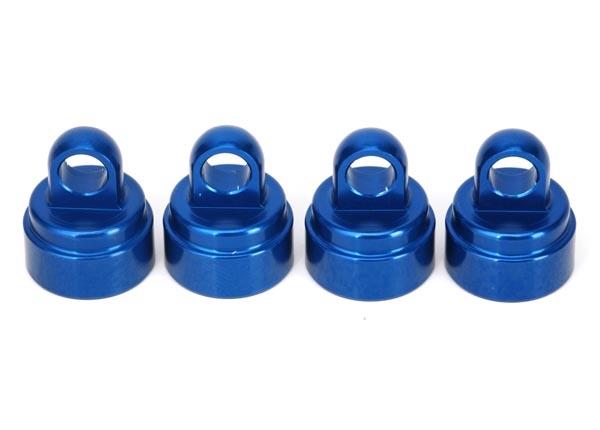 Traxxas Shock caps, aluminum (blue-anodized) (4) (fits all Ultra Shocks)