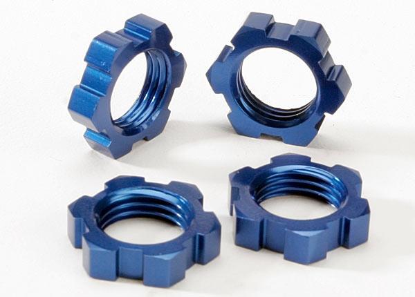 Traxxas Wheel nuts splined 17mm (blue-anodized) (4)