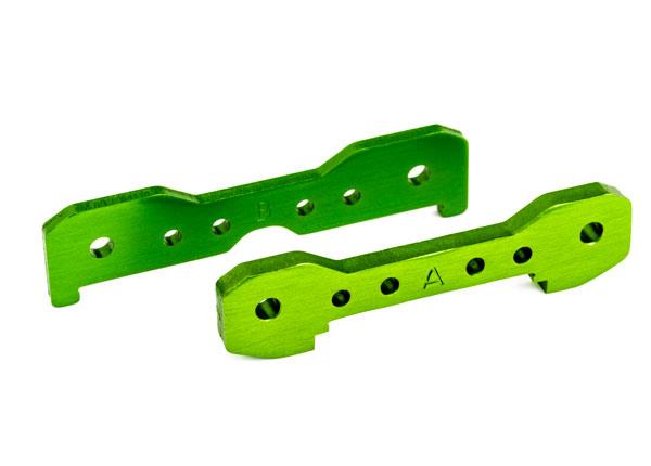 Traxxas Tie bars, front, 6061-T6 aluminum (green-anodized)