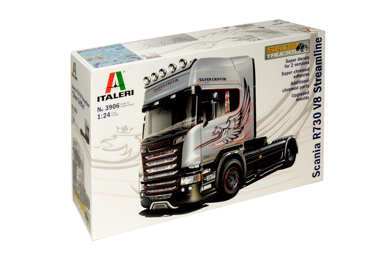 Italeri Scania R730 V8 Streamline Silver Griffin 1/24