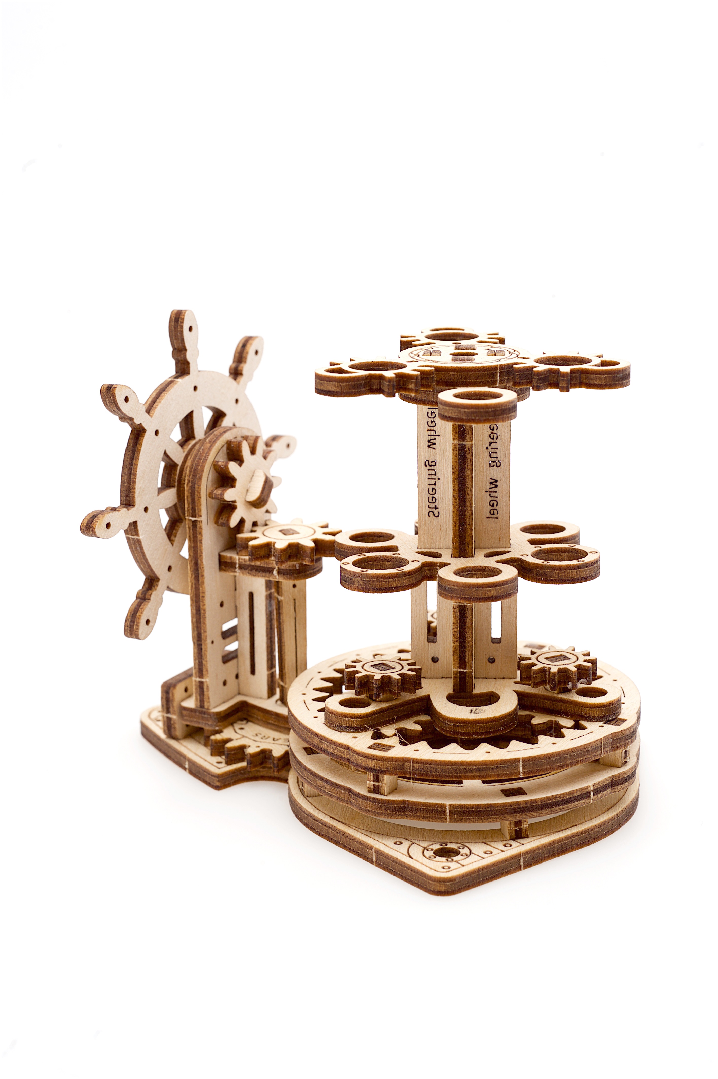 U-Gears Wheel Organizer / Penhouder Kapitein mechanisch houten bouwpakket