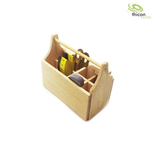 Thicon Houten Gereedschapskist met Gereedschap 1/10