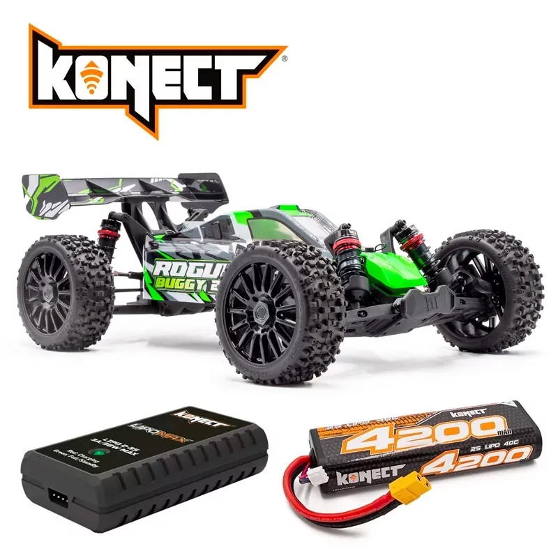 HobbyTech ROGUE Brushless Buggy 2.0 RTR 4WD 1/8 Green met accu en lader