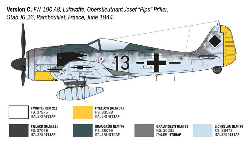 Italeri Focke-Wulf FW 190 A-7/A8 ACES 1/72