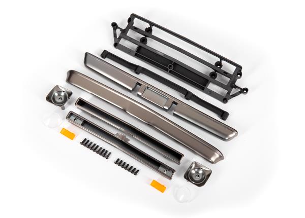 Traxxas Body accessories Chevrolet C10 satin black chrome (includes grille (upper & lower) headlight housings (left & right) bumpers (front & rear) mounting retainers and hardware)