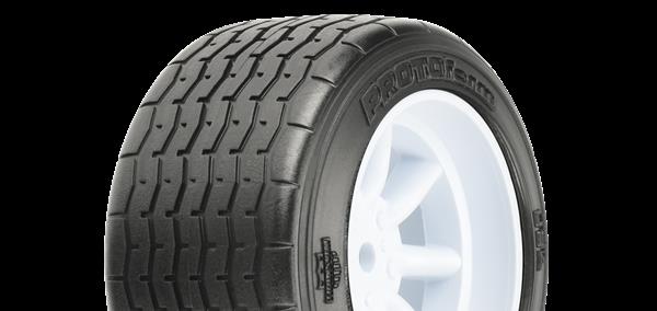 PROTOform 1/10 VTA Rear 31mm VTA Tires Mounted 12mm White Wheels (2)