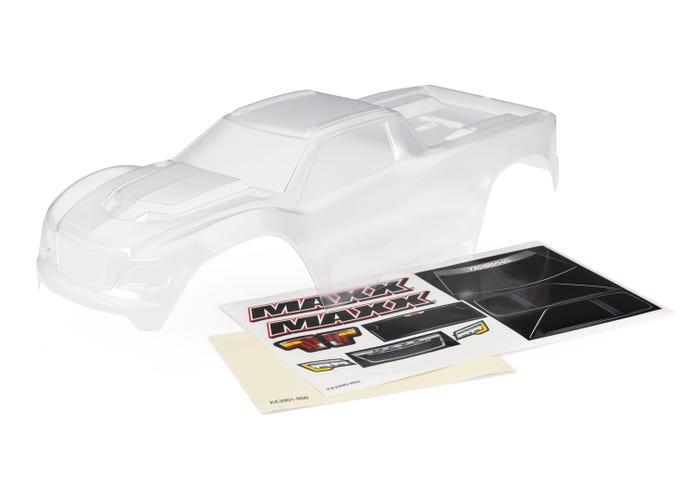 Traxxas Body Maxx (clear requires painting)/ window masks/ decal sheet (fits Maxx with extended chassis (352mm wheelbase))