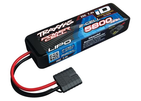 Traxxas Power Cell LiPo Accu 5800mAh 7.4 Volt 2S 25C iD connector