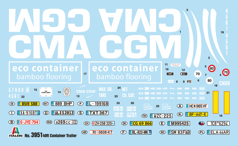Italeri 40' Container Trailer 1/24