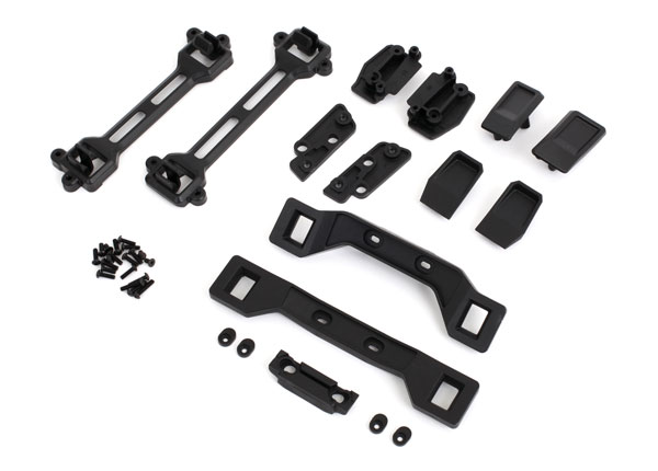 Traxxas Chassis & body conversion kit, Slash 4X4 (includes front & rear body mounts, latches, hardware) (for clipless mounting)