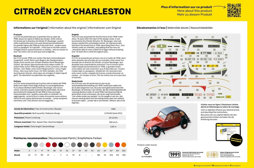 Heller Citroën 2CV Charleston 1/24