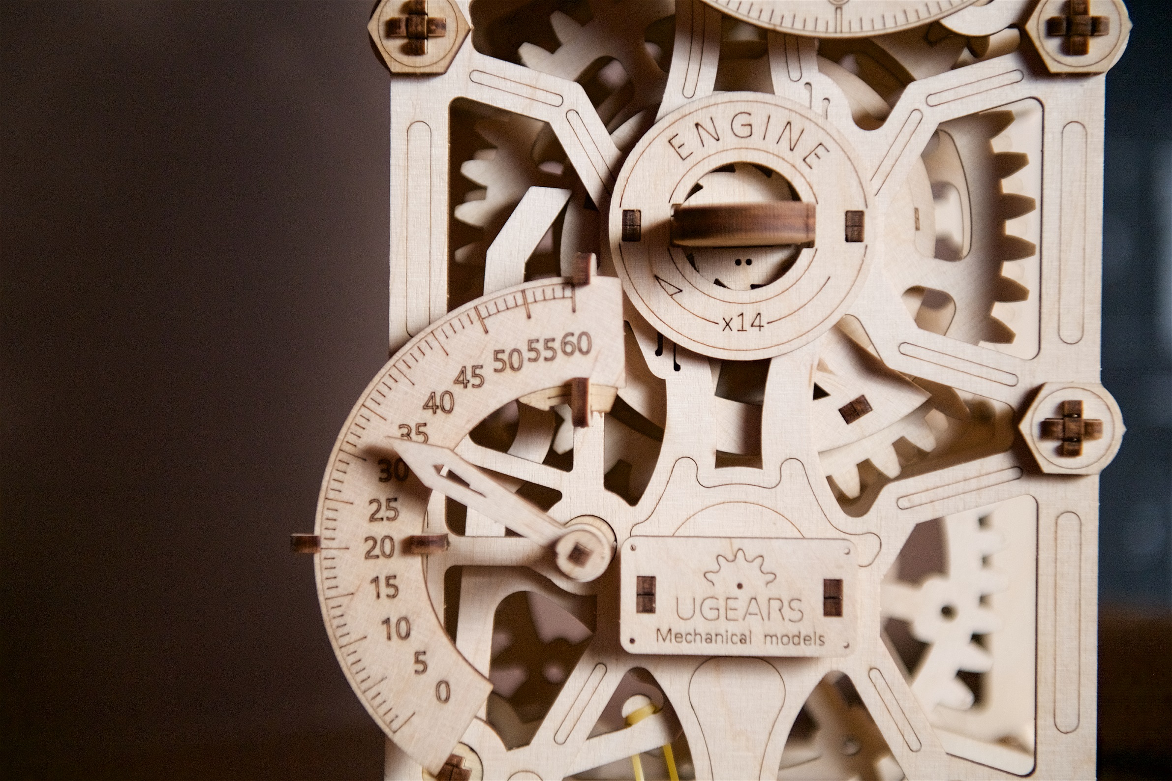 U-Gears Motor Klok mechanisch houten bouwpakket