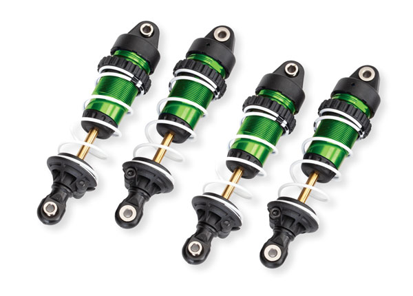 Traxxas Shocks Aluminum GTR Long, Green Anodized, PTFE coated bodies with Tin shafts (assembled with springs) (4)