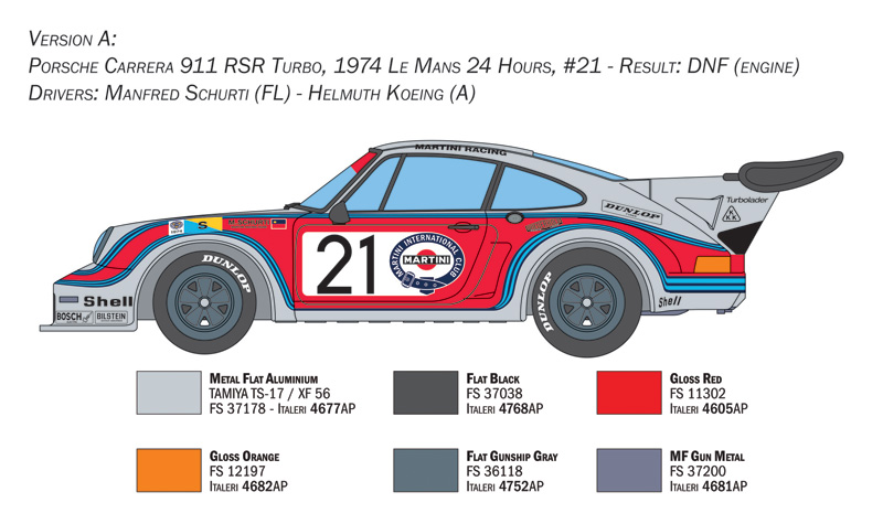 Italeri Porsche Carrera RSR Turbo 1/24
