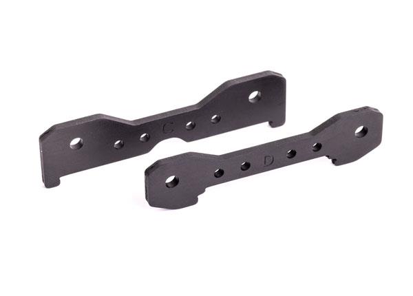 Traxxas Tie bars, rear, 6061-T6 aluminum (dark titanium-anodized)