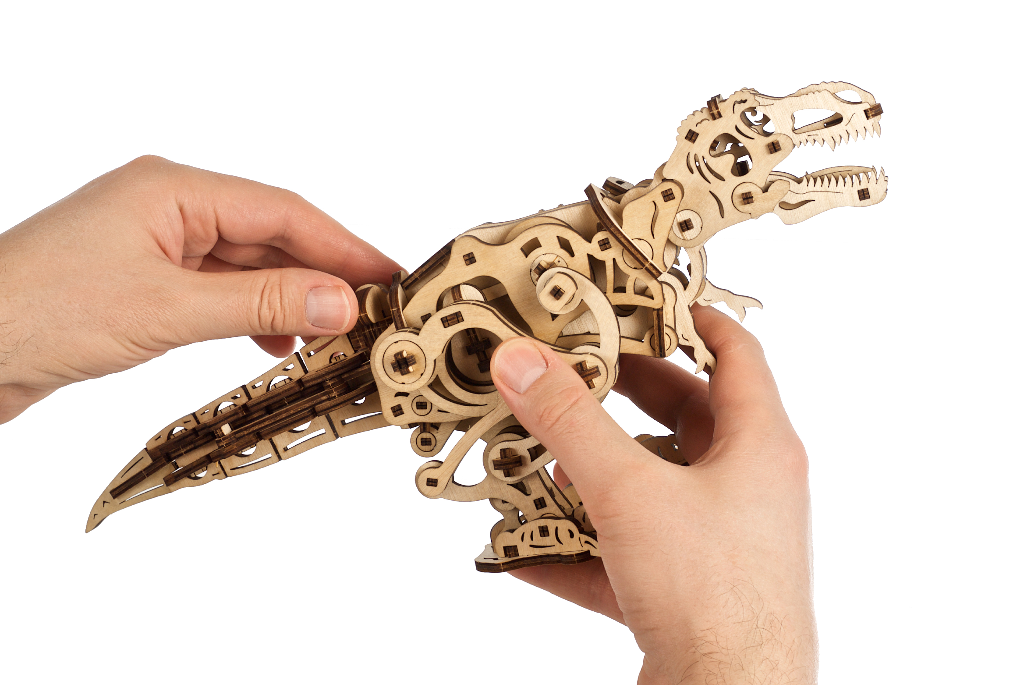 U-Gears Tyrannosaurus Rex mechanisch houten bouwpakket