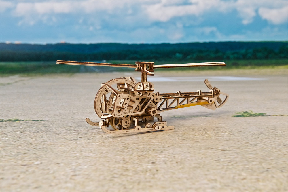 U-Gears  SMART Mini Helikopter mechanisch houten bouwpakket