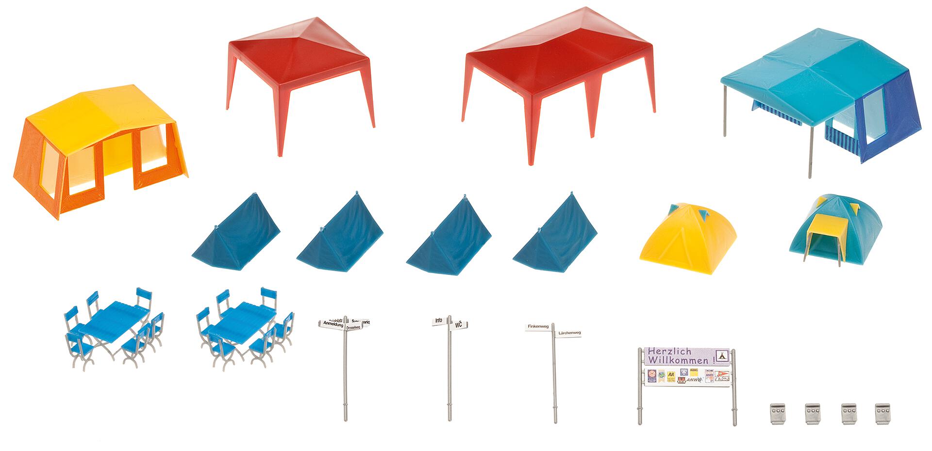 Faller Camping Tenten Set H0