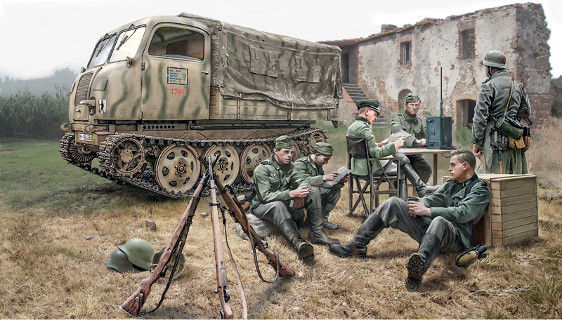 Italeri Steyr RSO/01 with German Soldiers and Accessories 1/35