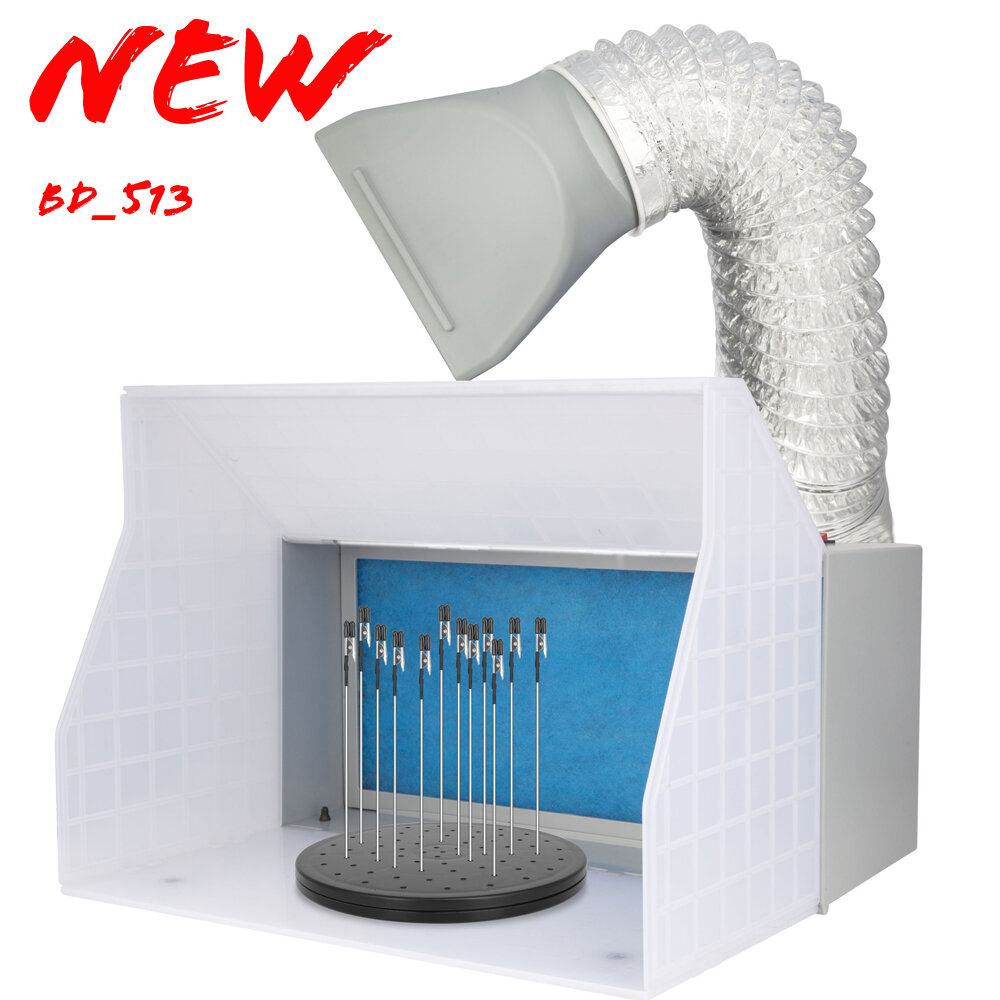 Fengda Compacte en Draagbare Airbrush Spuitcabine met Afzuiging en LED-licht