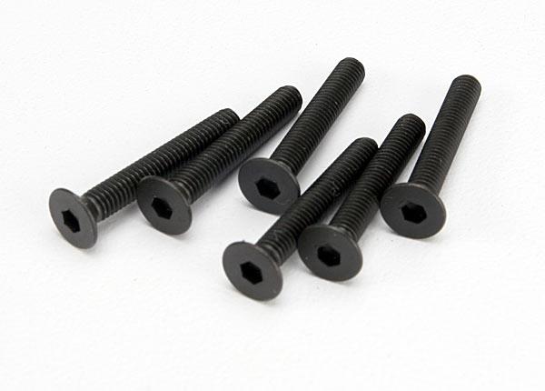 Traxxas Screws 3x20mm countersunk machine (hex drive) (6)