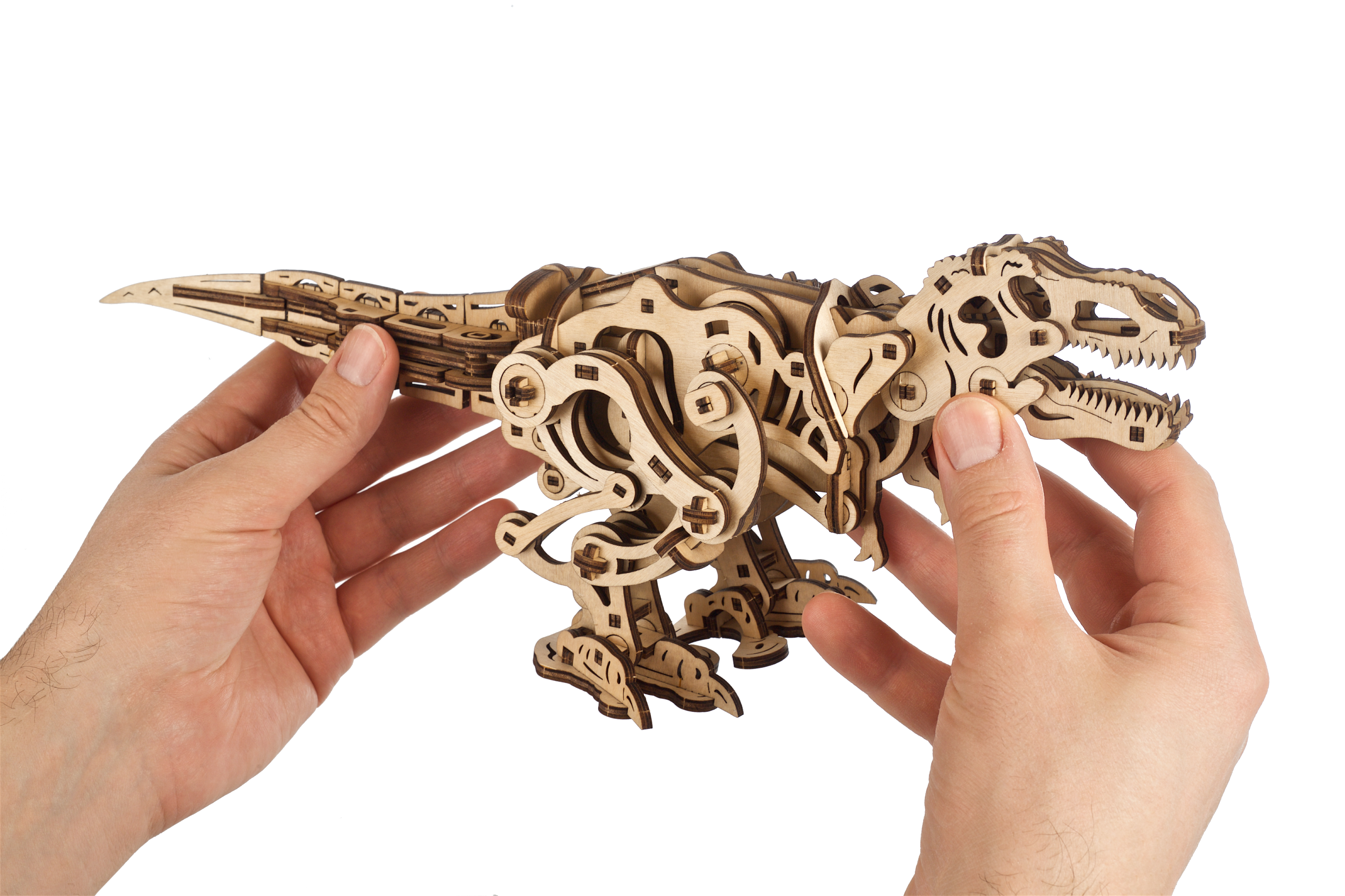 U-Gears Tyrannosaurus Rex mechanisch houten bouwpakket