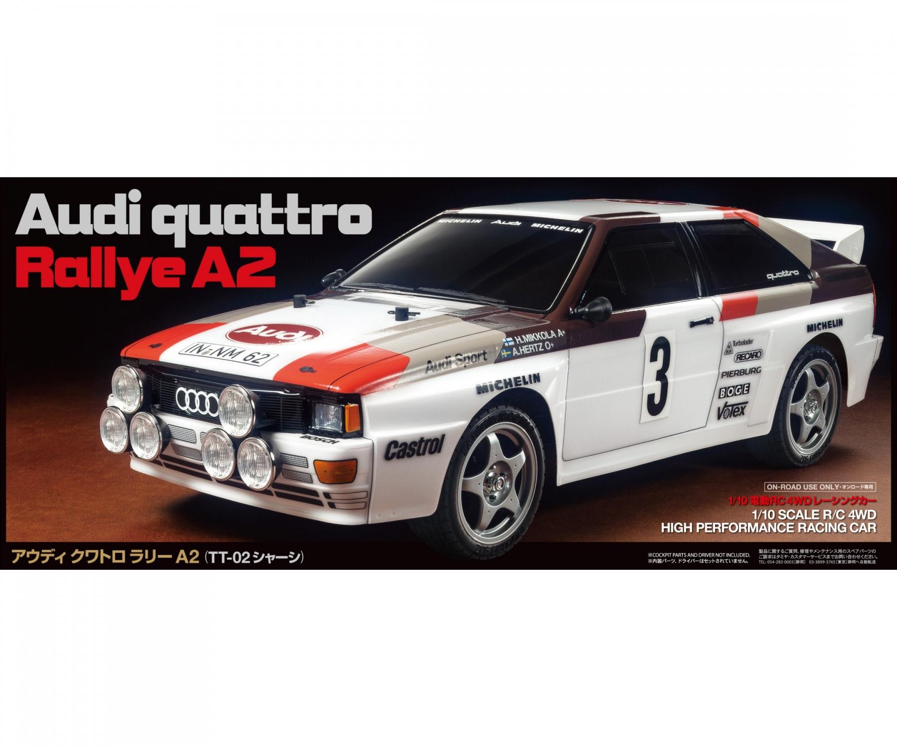 Tamiya Audi Quattro Rallye A2 4WD TT-02 Kit 1/10