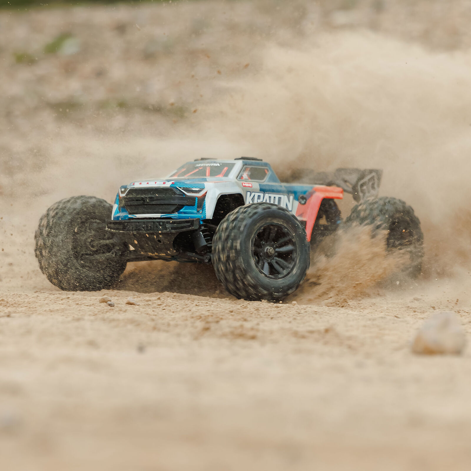 Arrma Mini Kraton 3S DSC 4X4 RTR Brushless Speedtruck (inclusief accu en lader) Red/Blue 1/16