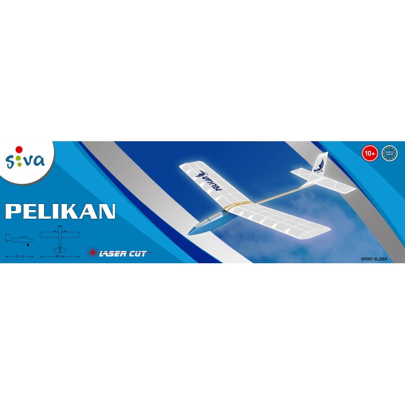 Siva Pelikan Vrije Vlucht Zwever Houten Bouwset