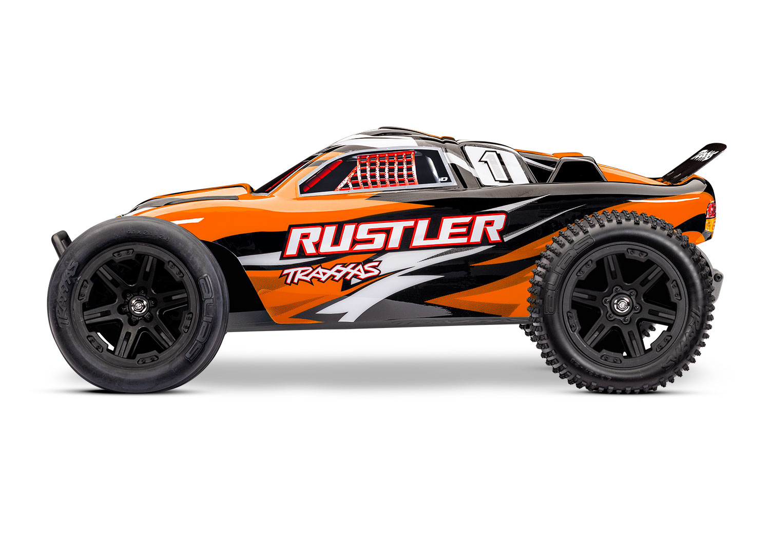 Traxxas Rustler 2WD Brushed with Battery & USB-C Charger Orange X